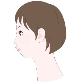 ⑥ 下顎が小さい